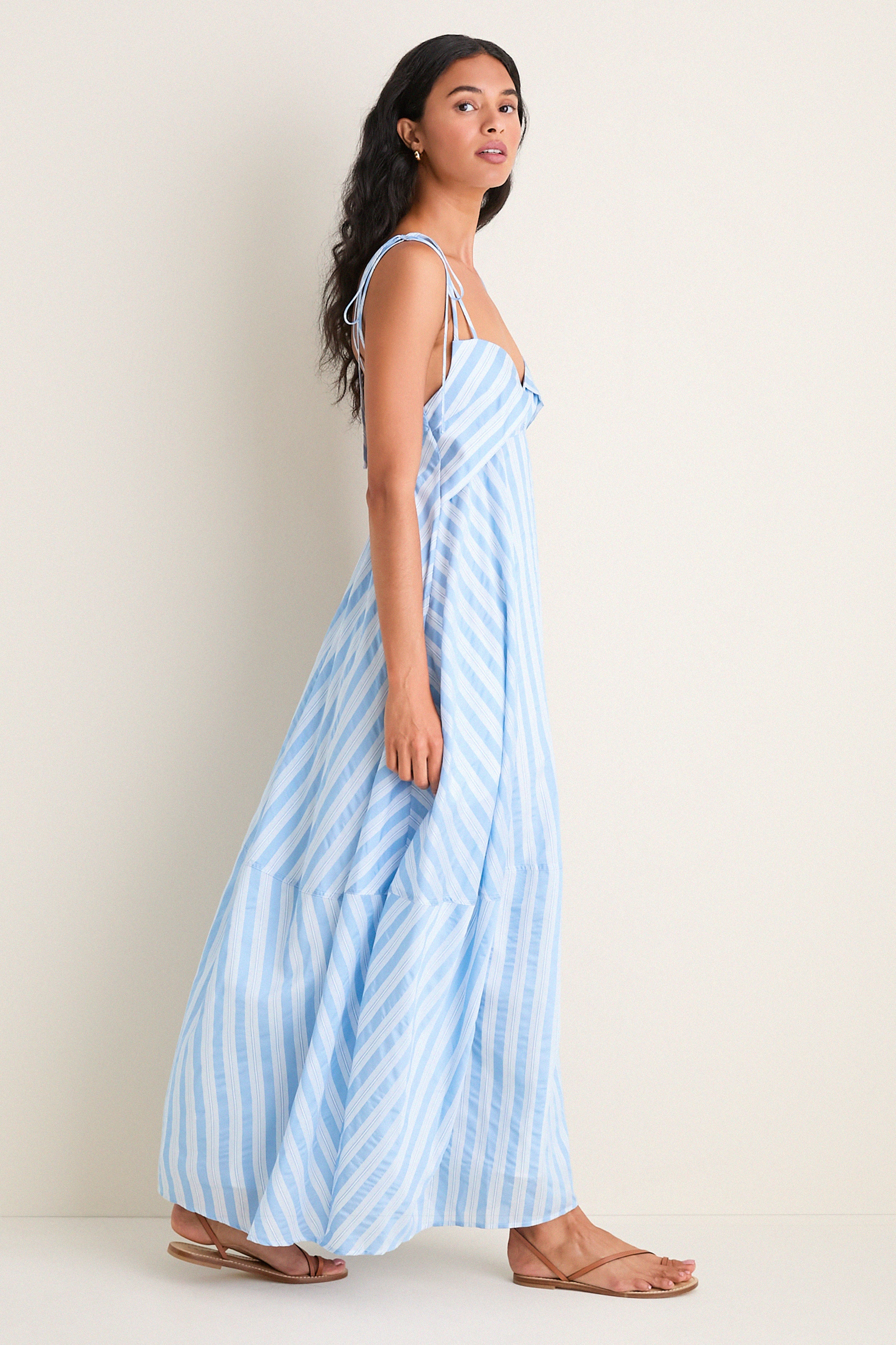 sunny times midi dress blue Audrey V-Notch & Side Split Royal Blue Midi