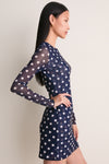 Midnight Dot Scarlet Mini Dress