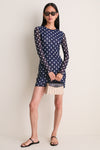 Midnight Dot Scarlet Mini Dress