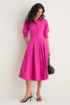 Bougainvillea Jazz Pintuck Midi Dress