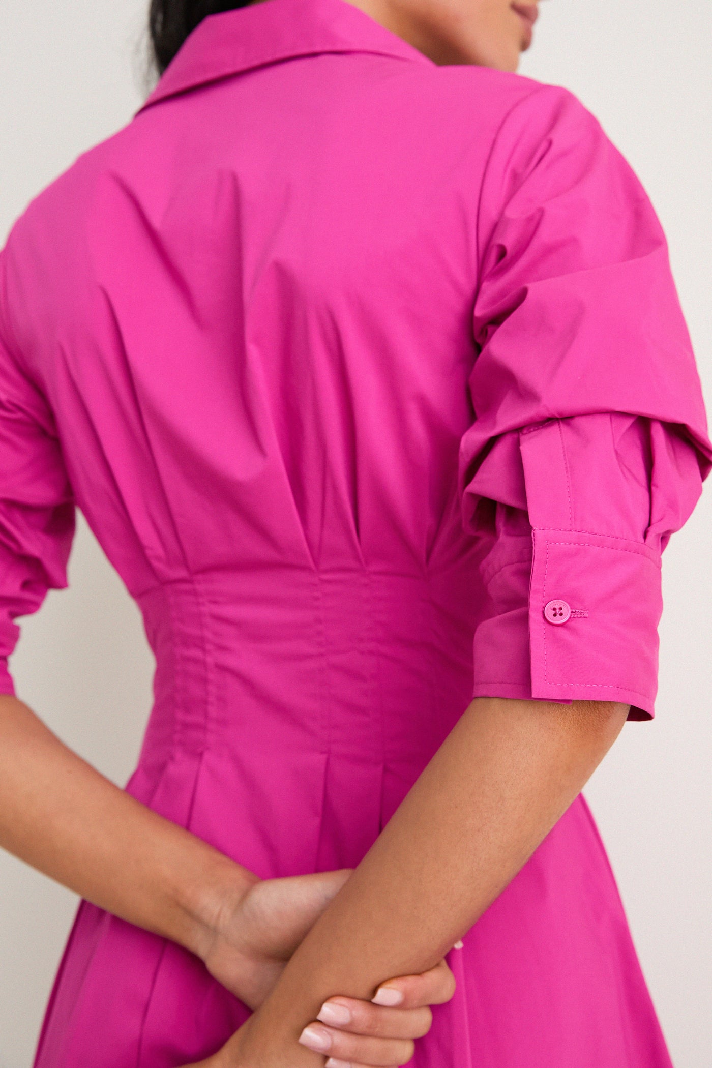 Bougainvillea Jazz Pintuck Midi Dress