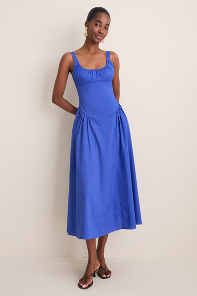 Faithfull THE Brand Cobalt Marcella Midi Dress Cobalt / L