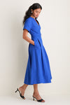 Blueberry Corinne Cotton Midi Dress