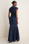 Midnight Eloisa Embroidered Midi Dress