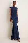 Midnight Eloisa Embroidered Midi Dress