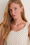 Cream and Black Lola Polka Dot Iria Top