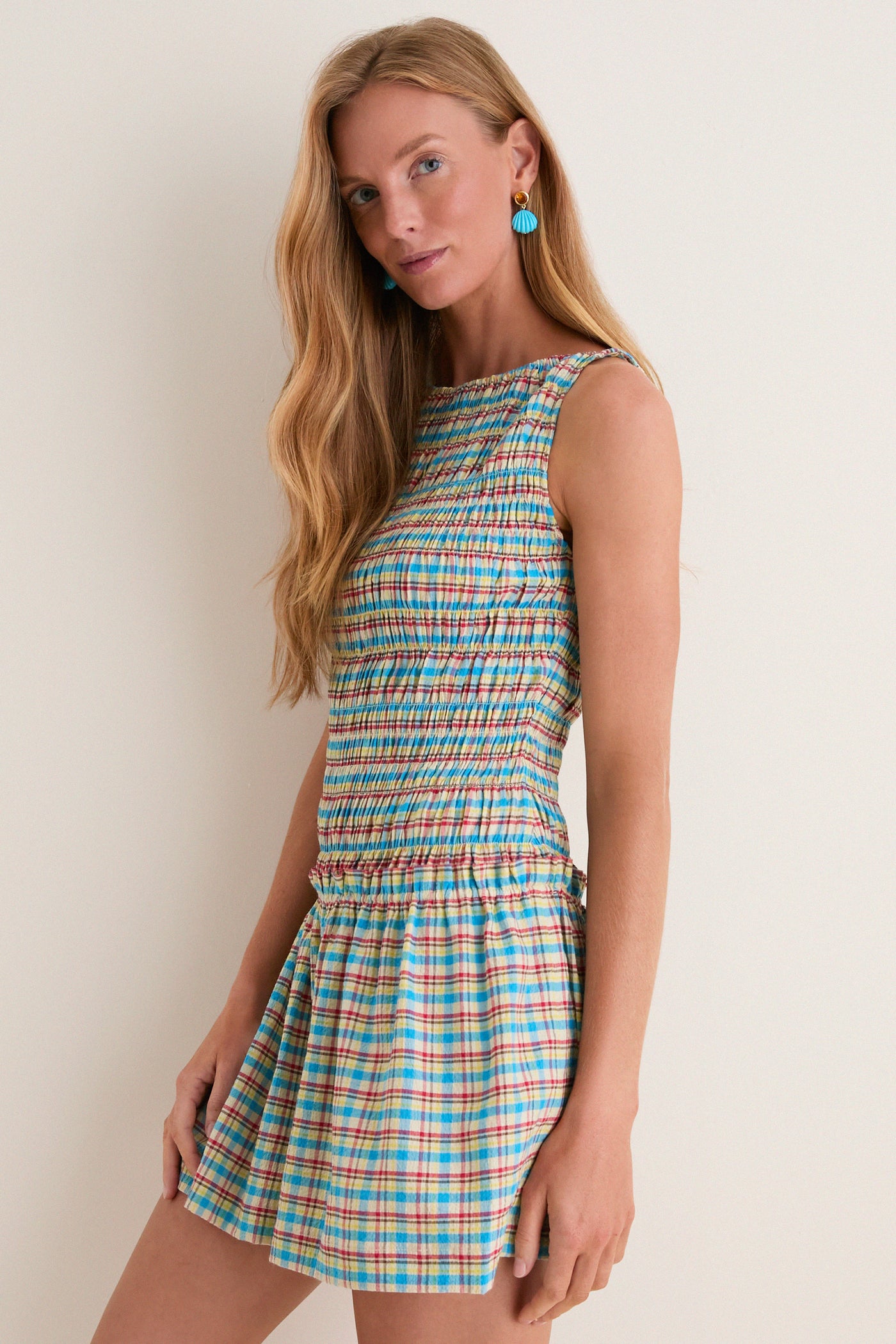 FAITHFULL Gala Mini Dress in Blue