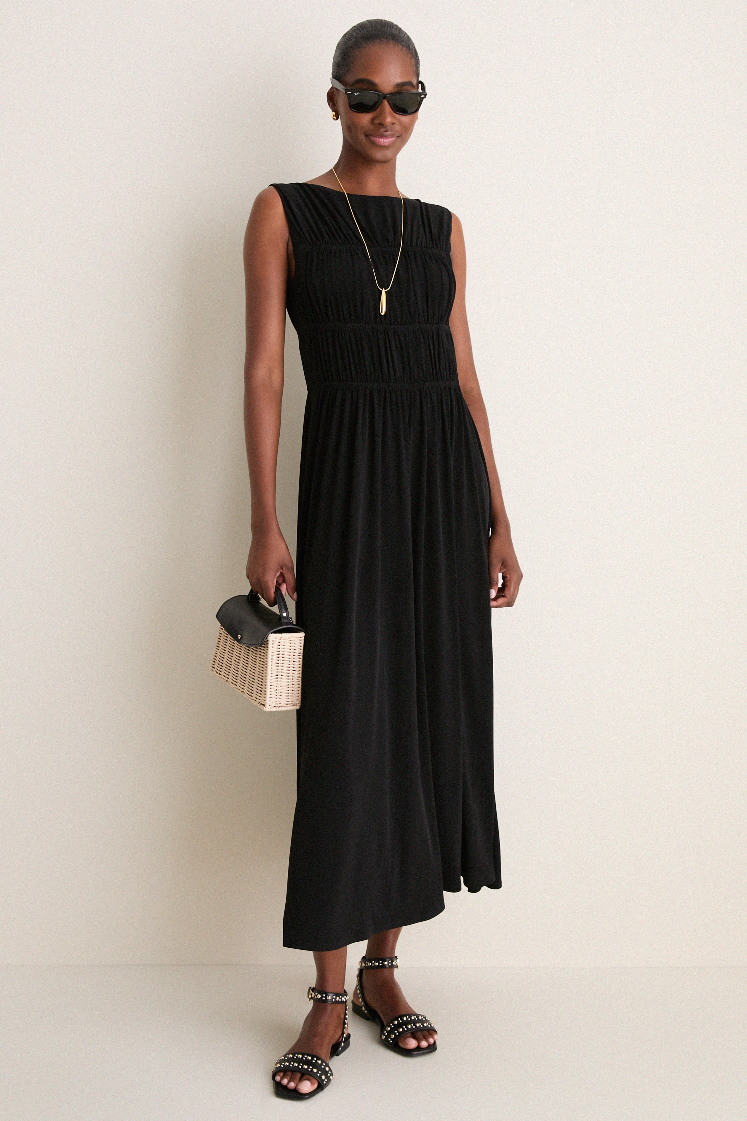 Black Leather Perry Sandals