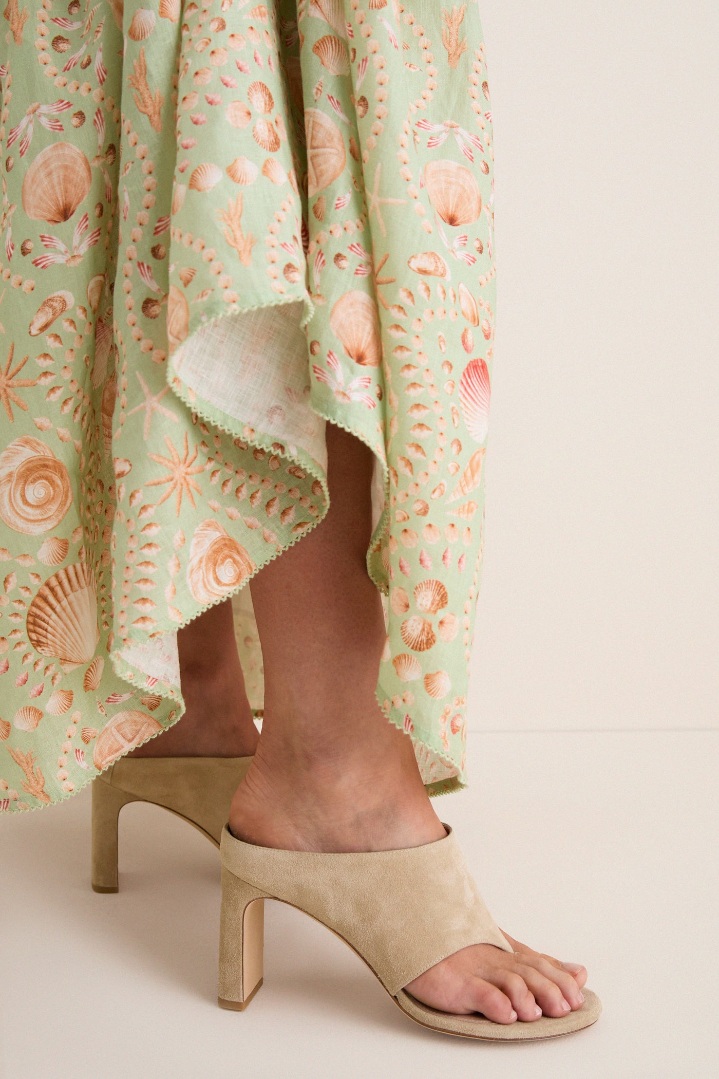 Sea Moss Sport Suede Babette Thong 85 Heels