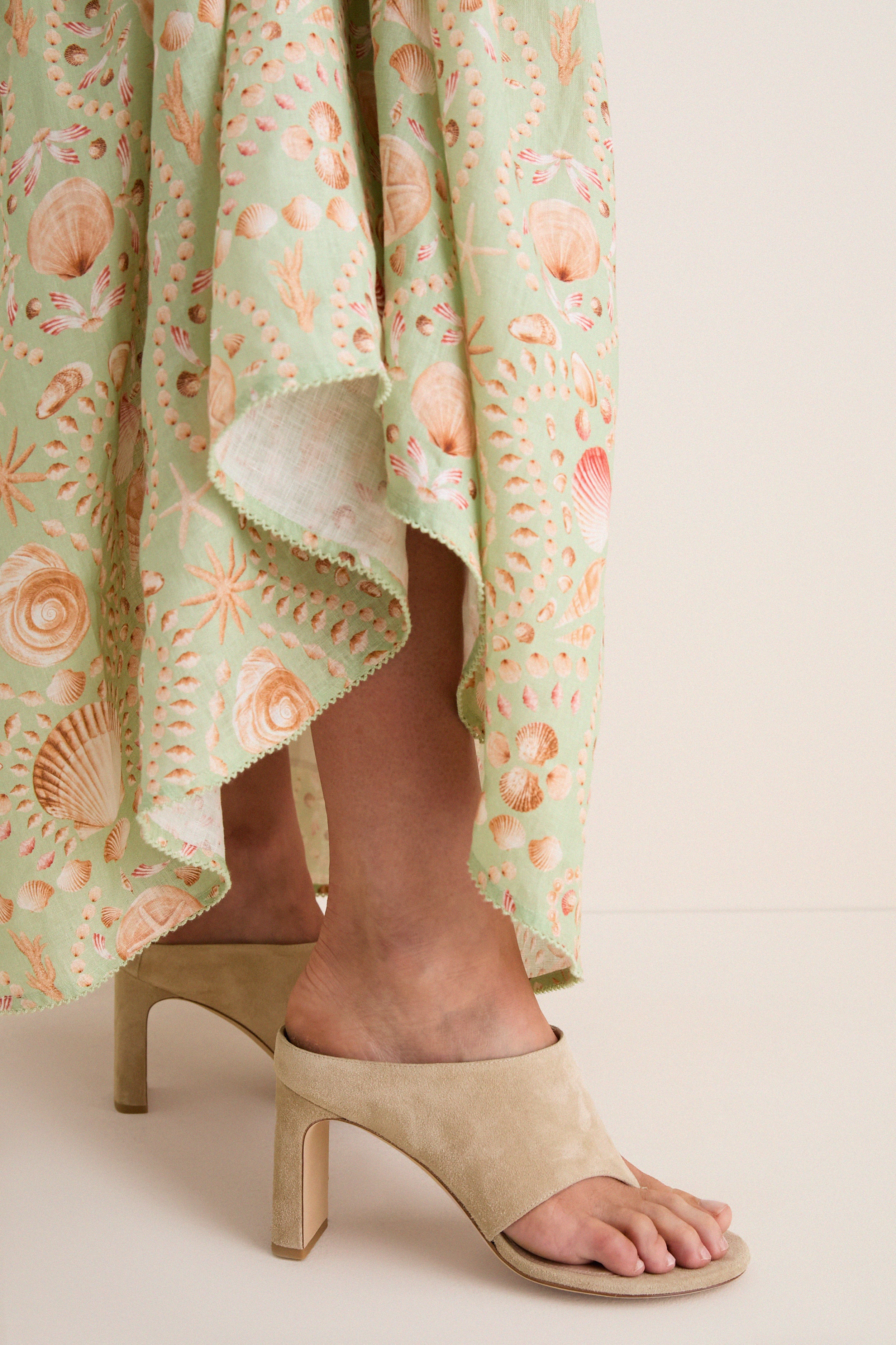 Sea Moss Sport Suede Babette Thong 85 Heels