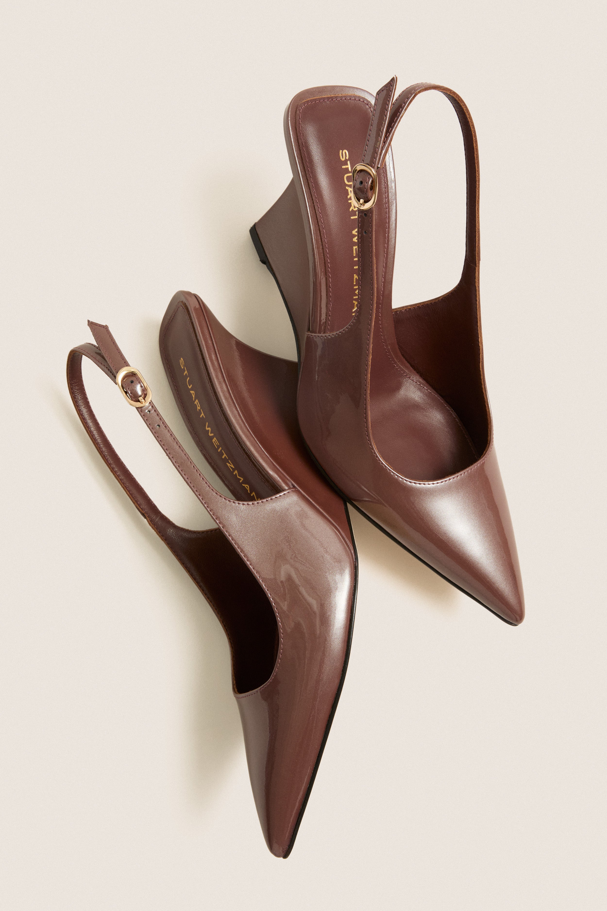 Brownstone Vinnie Sling Wedge 85 Heels | Stuart Weitzman