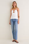 Off-White Shell Bust Peplum Blouse
