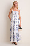 Flowers Arch Off-White Maxi Dress