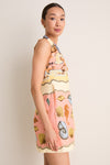 Mulitcolor Rio Souvenir Mixed Scarf Mini Dress