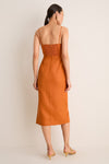 Terracota Shell Midi Dress
