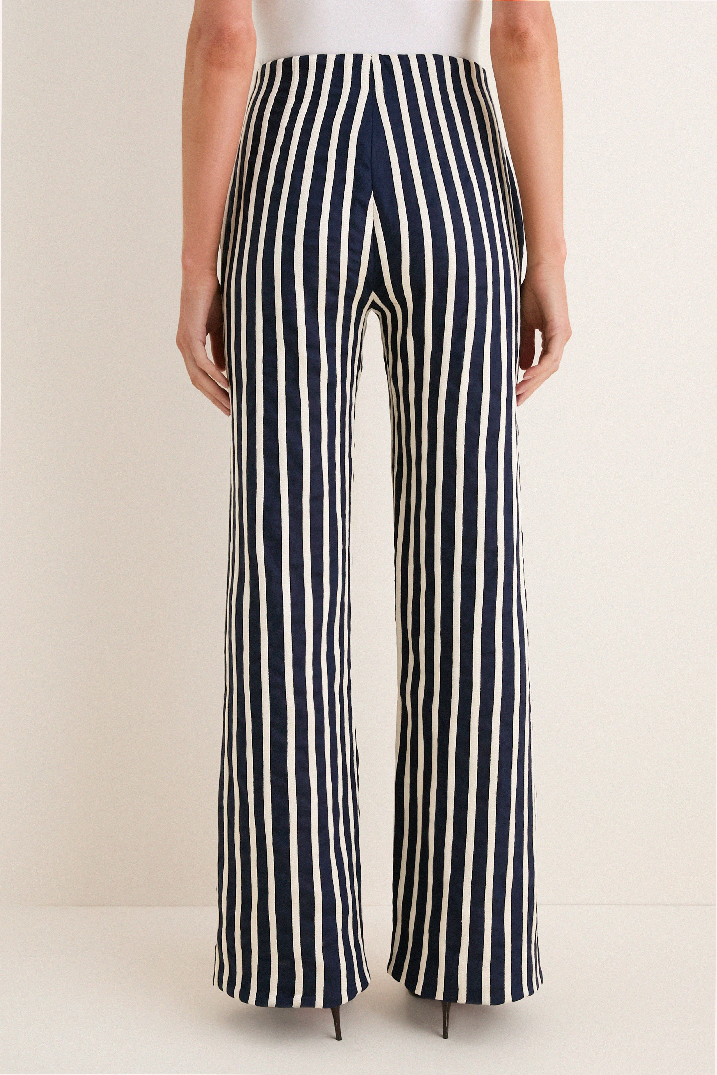 Navy A ti Vamos Embroidered Pants