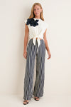 Navy A ti Vamos Embroidered Pants