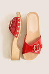 Red Paulie Sandals