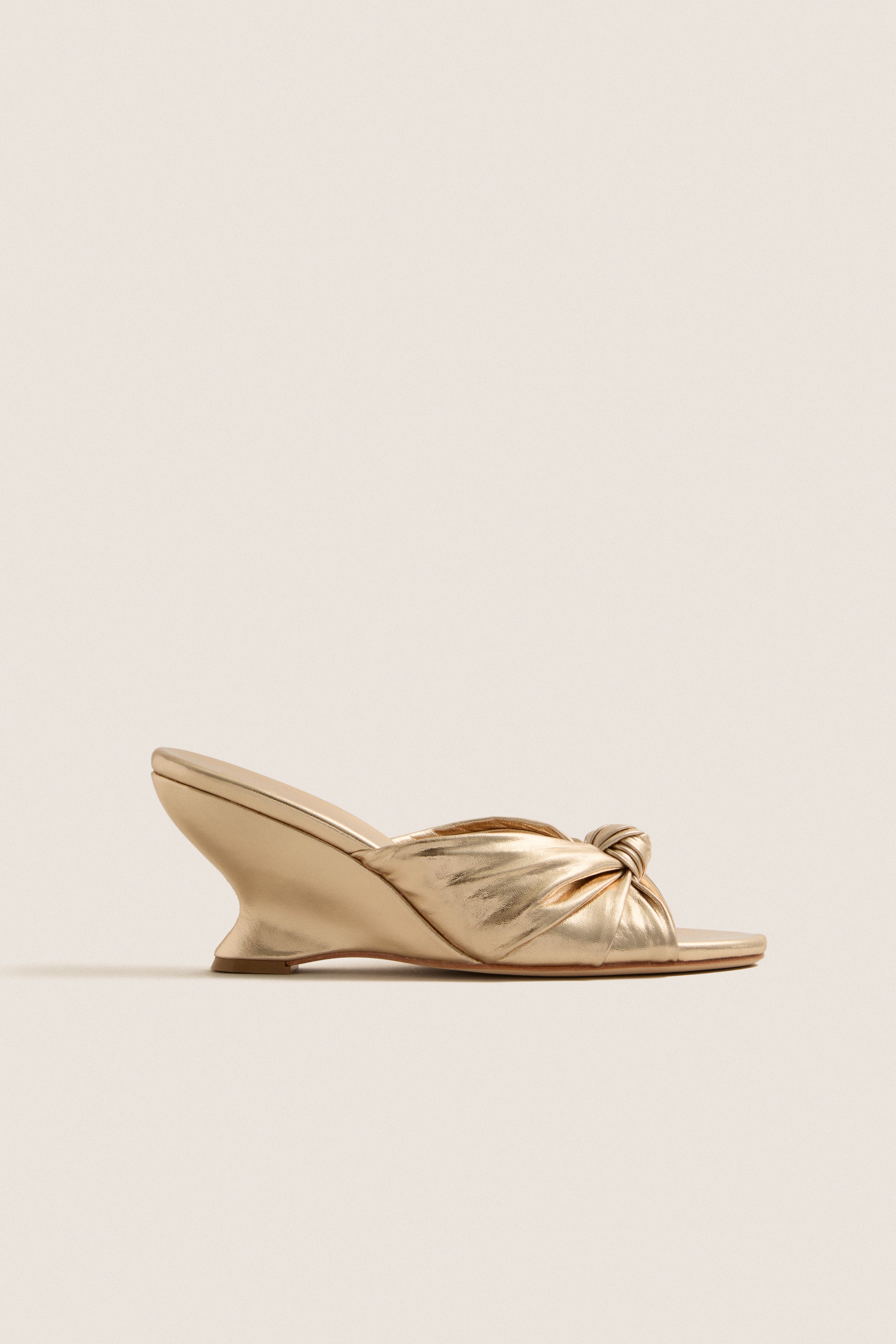 Champagne Metallic Marsy Wedges