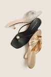 Silver Metallic Dixie Kitten Heels