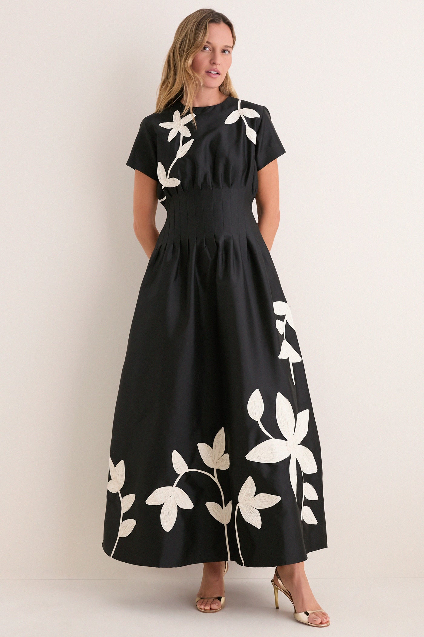 Onyx and Ivory Tape Marvis Maxi Dress