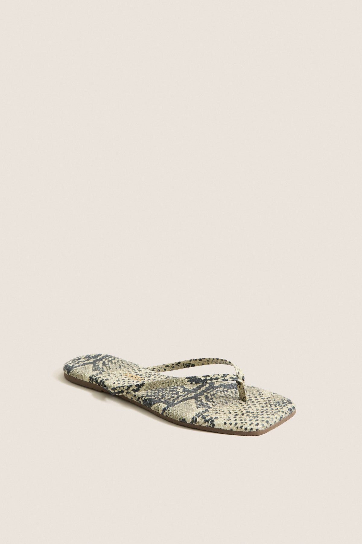 Snakeskin Square Toe Exotic Flip Flops