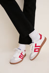 Red Suede Cloud Sneakers