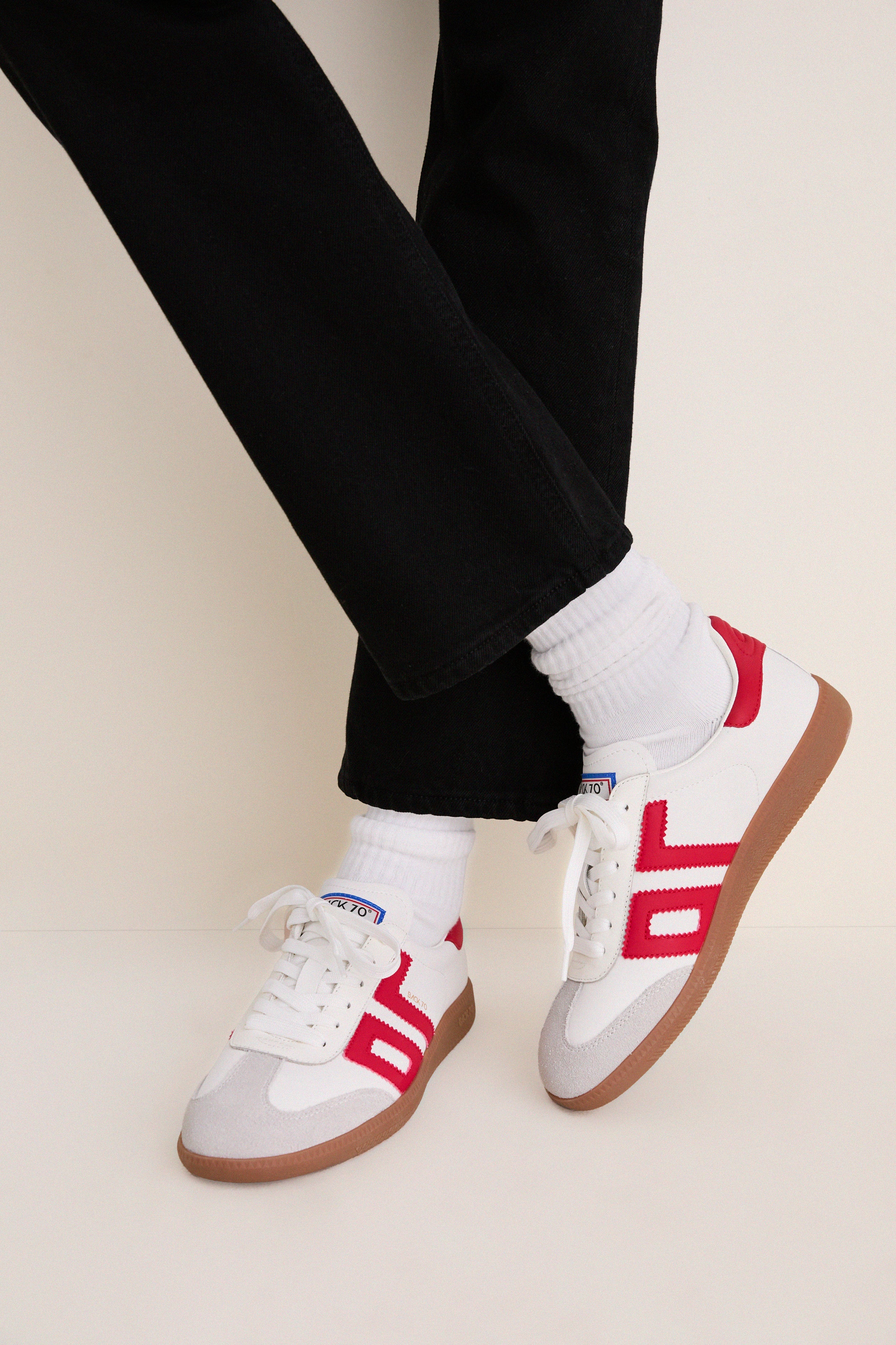 Red Suede Cloud Sneakers