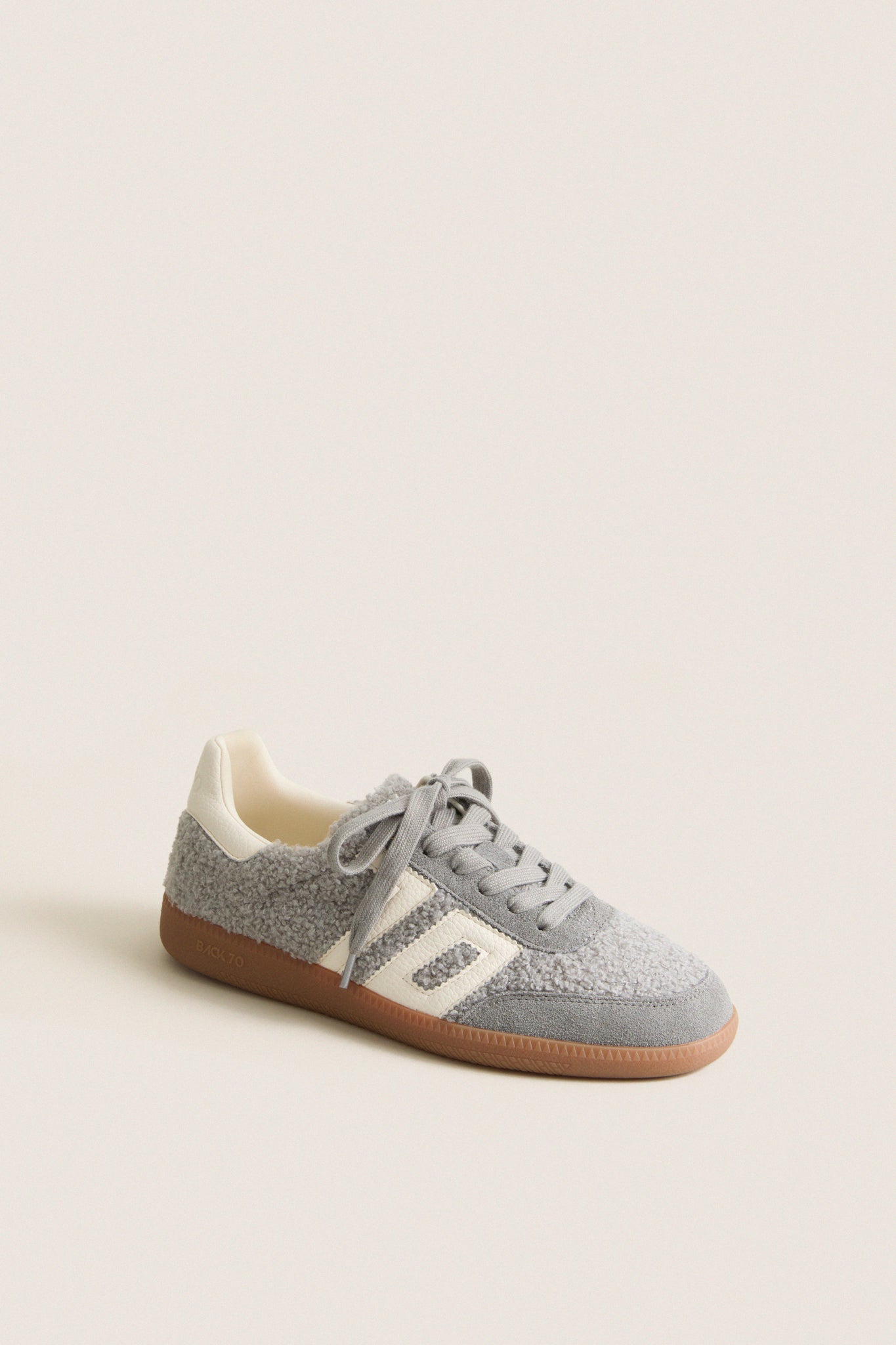 Sea White Teddy Sneakers | Back 70