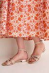 Golden Sabrina Flat Sandals