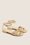Golden Sabrina Flat Sandals