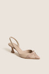 Semolina Python Clarita Slingback Cap Toe 60 Heels