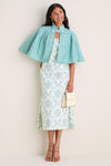 Exclusive Blue Damask Ashbourne Midi Dress