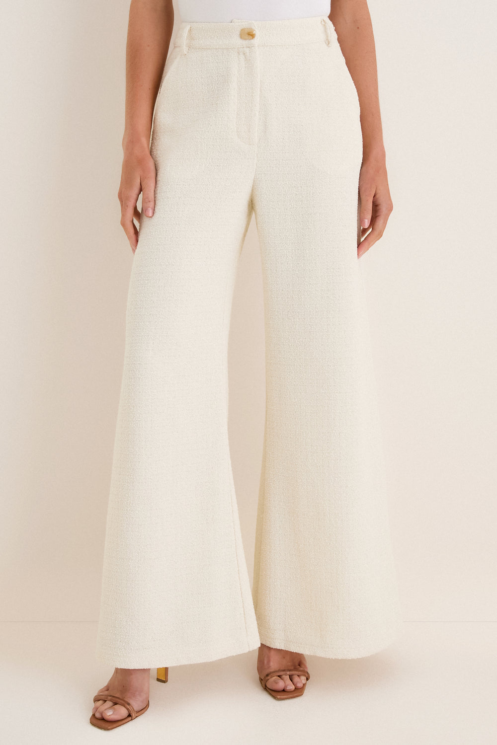 Textured Ivory Linnea Trouser