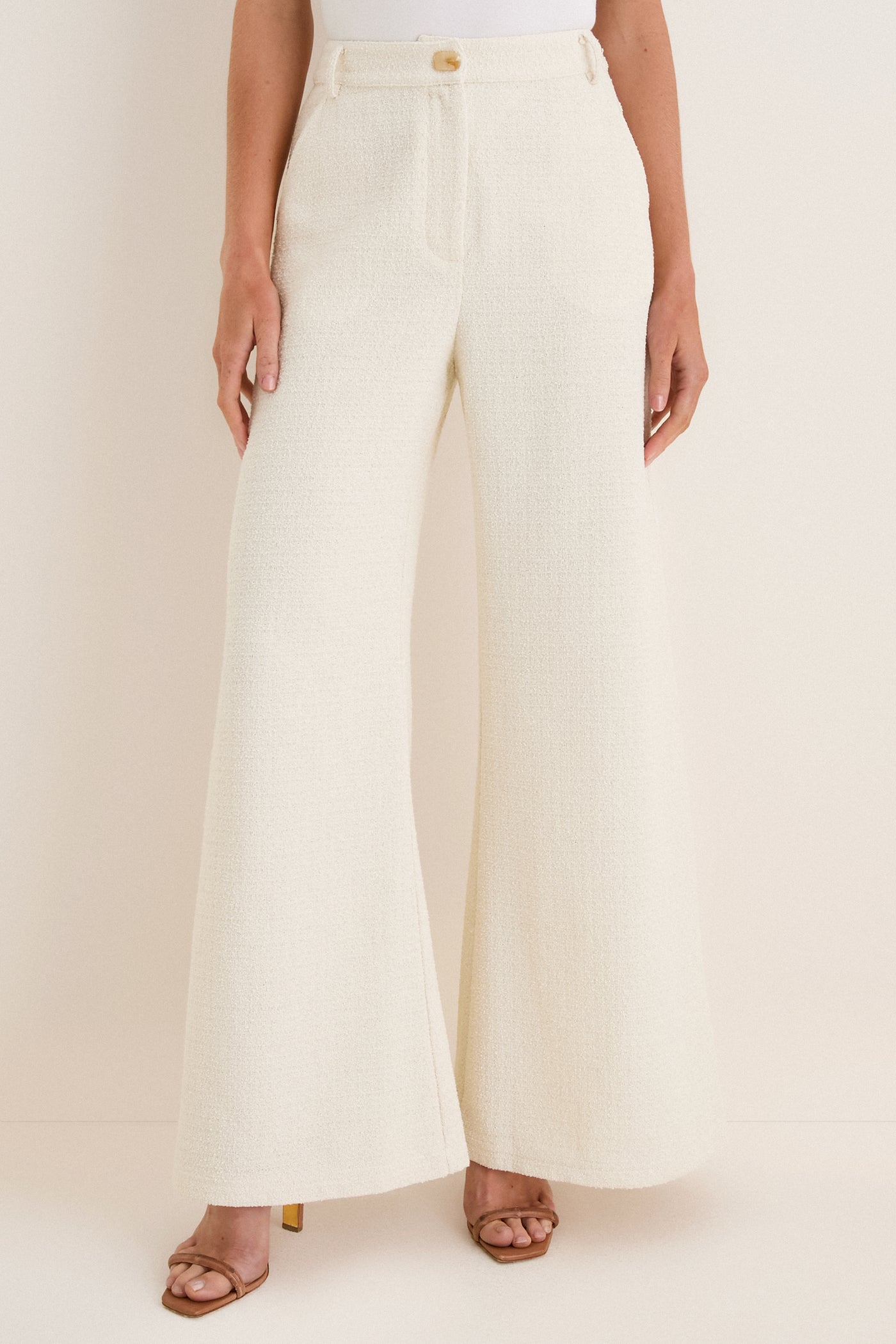 Textured Ivory Linnea Trouser