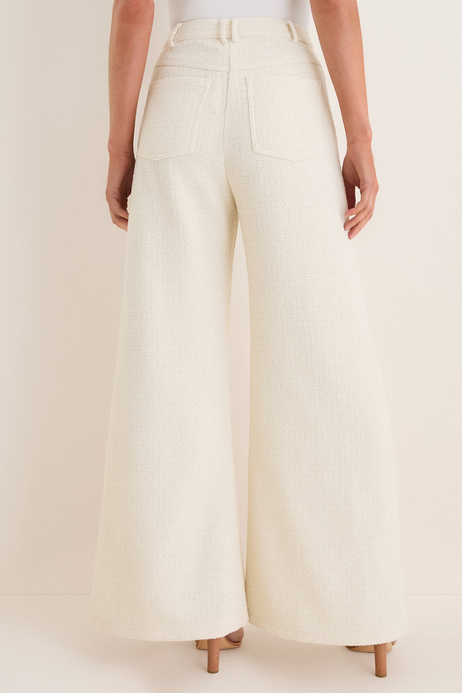 Textured Ivory Linnea Trouser