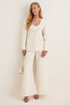 Textured Ivory Linnea Trouser