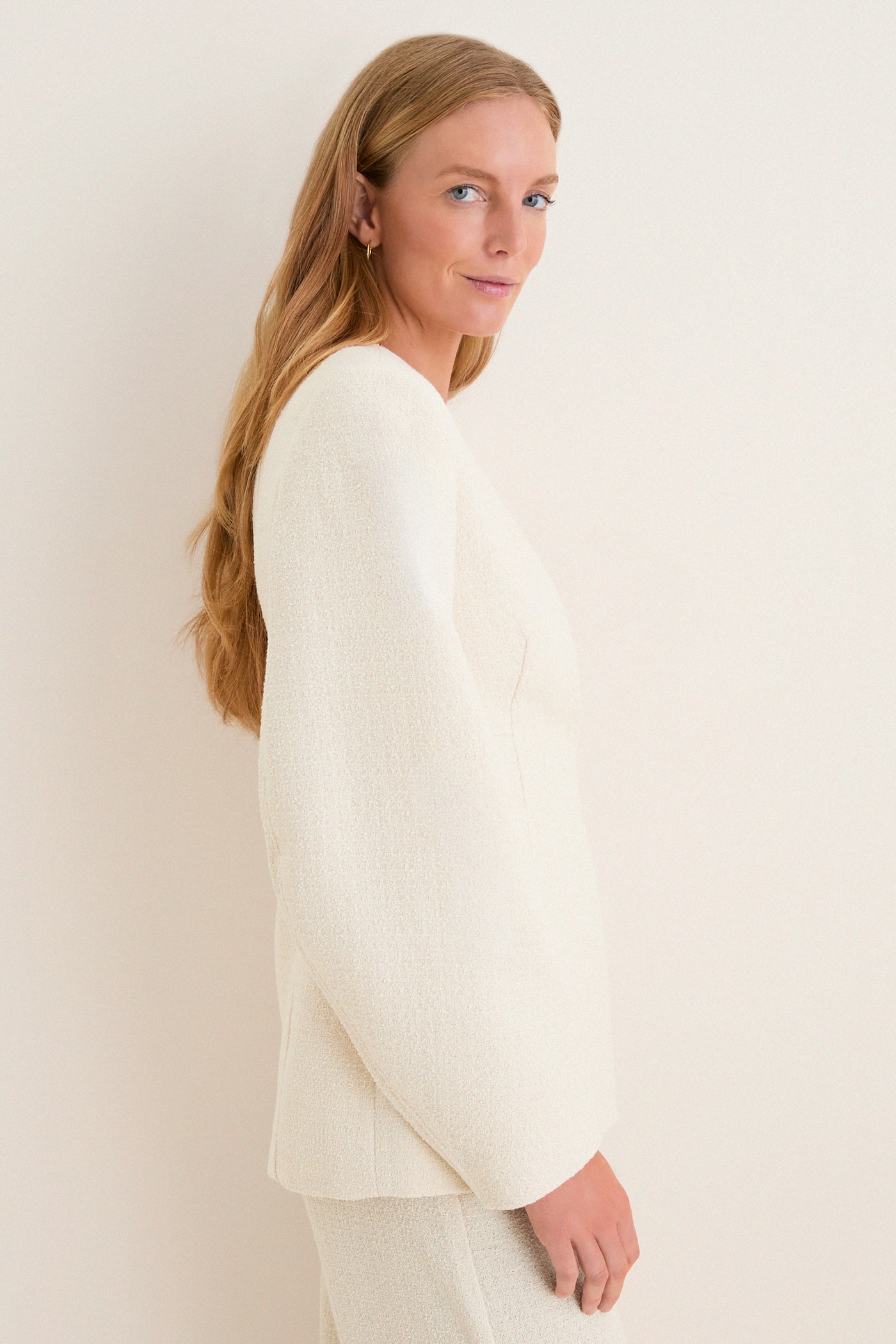 Textured Ivory Belora Jacket