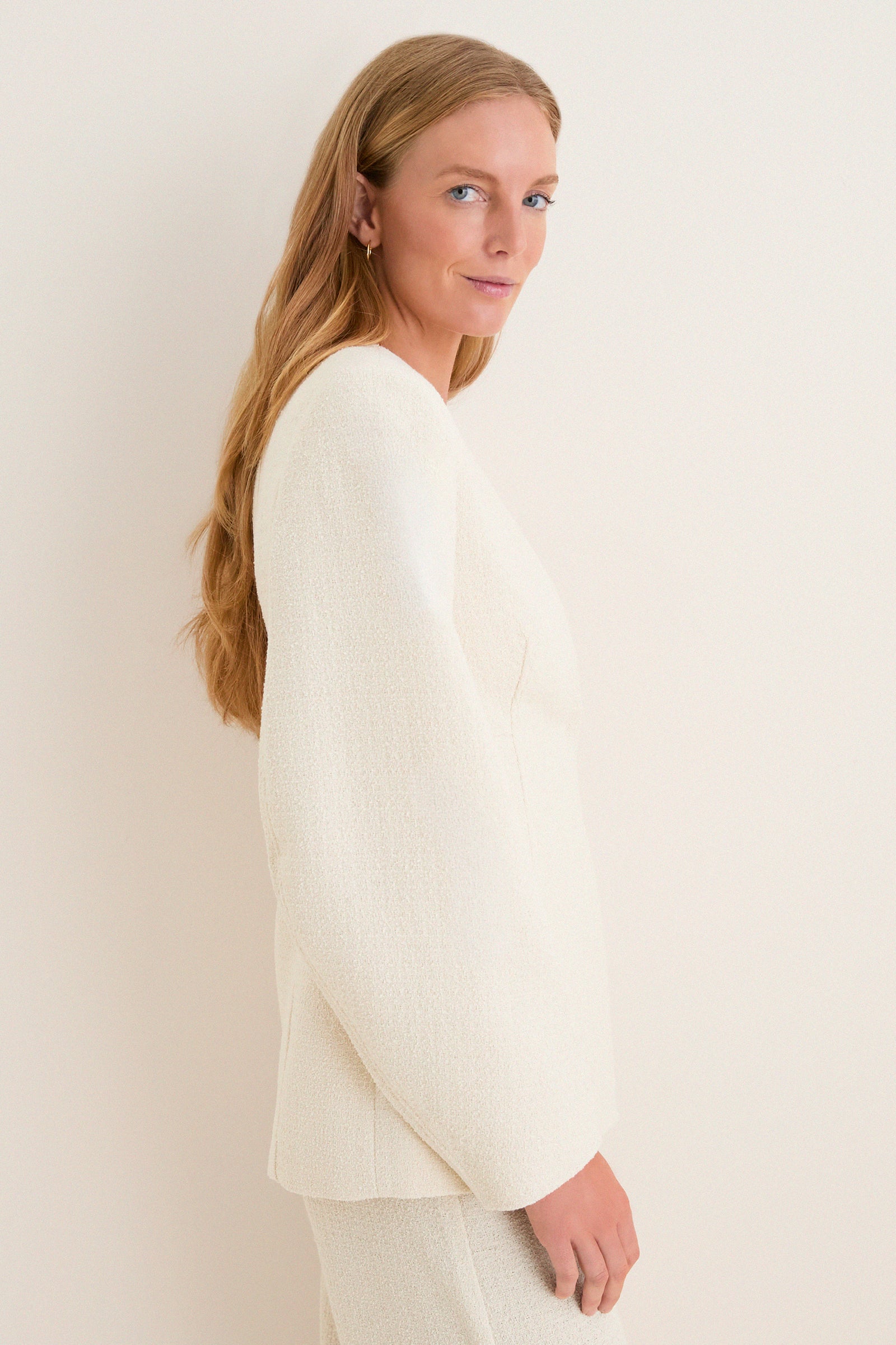 Textured Ivory Belora Jacket