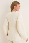 Textured Ivory Belora Jacket