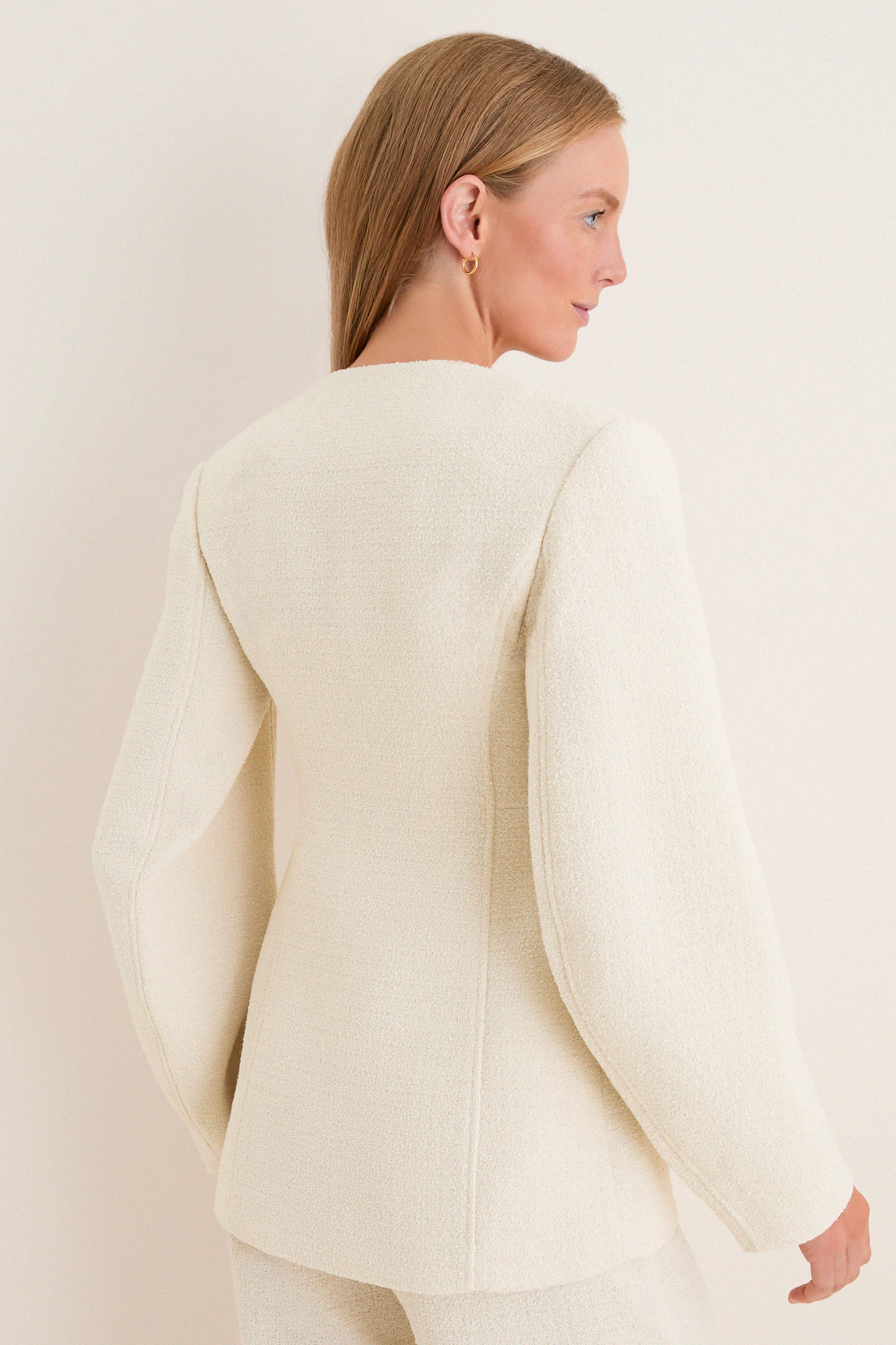 Textured Ivory Belora Jacket