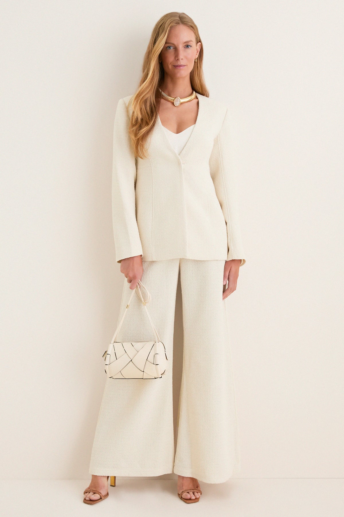 Textured Ivory Belora Jacket