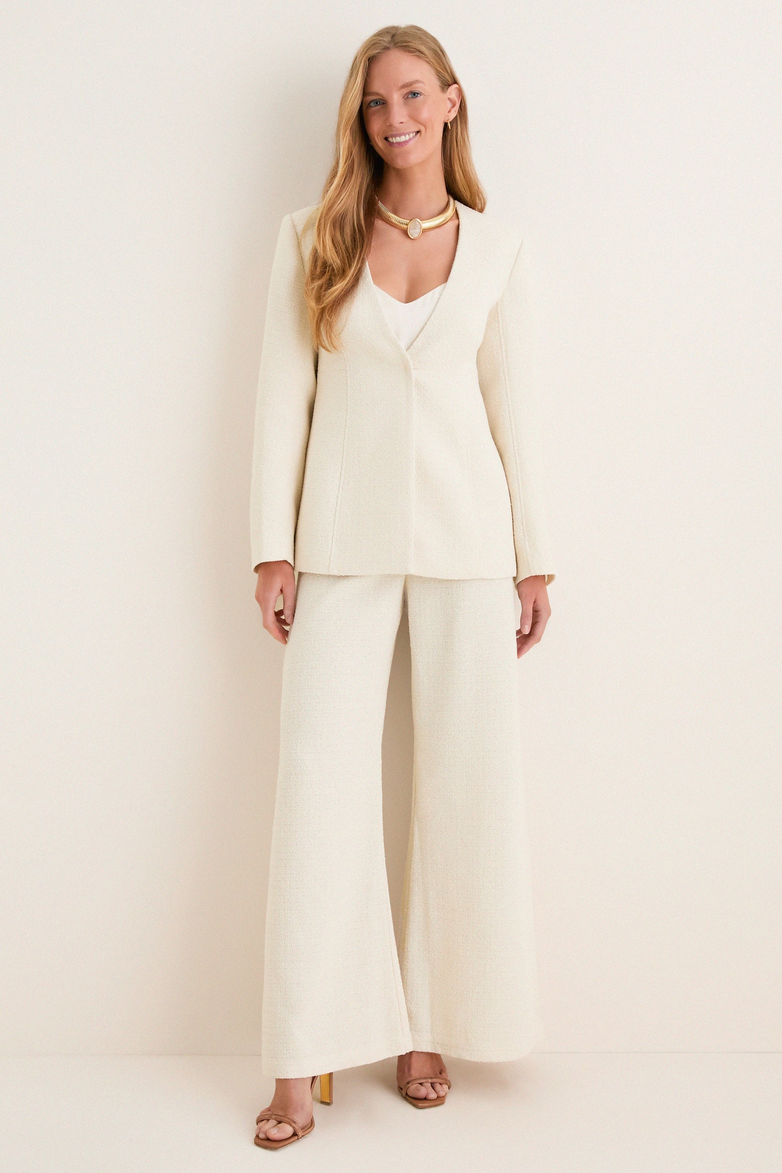 Textured Ivory Belora Jacket