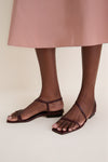 Bordeaux Kidskin Delice Sandals