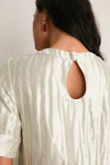 Metallic Silver Ride the Wave Top