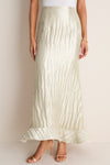 Metallic Silver Ride the Wave Skirt