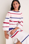 White Multi Ribbon Caftan Midi Dress