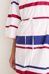 White Multi Ribbon Caftan Midi Dress