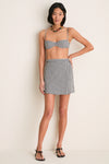 Tuxedo Plaid Wrap Skirt