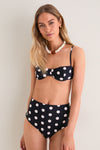 Polka Dot Noir Ingrid Bikini Top